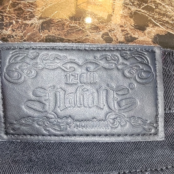 12 AM Nation distressed black skinny jeans men's sz 30×30. EUC - Picture 3 of 6